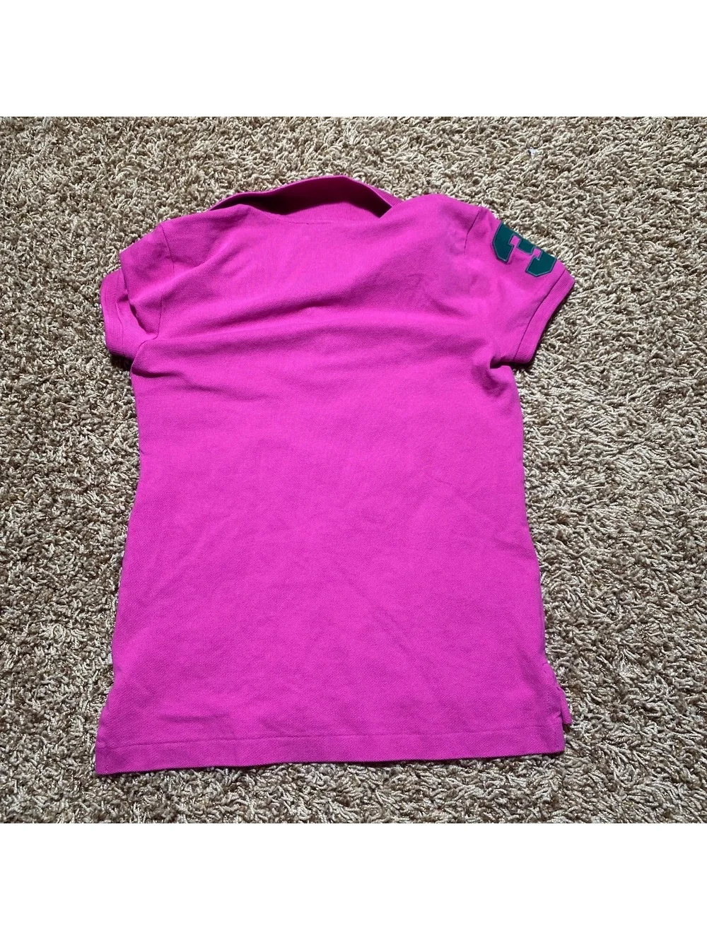 Polo Ralph Lauren Pink Polo Shirt Big Pony Size M(8-10)